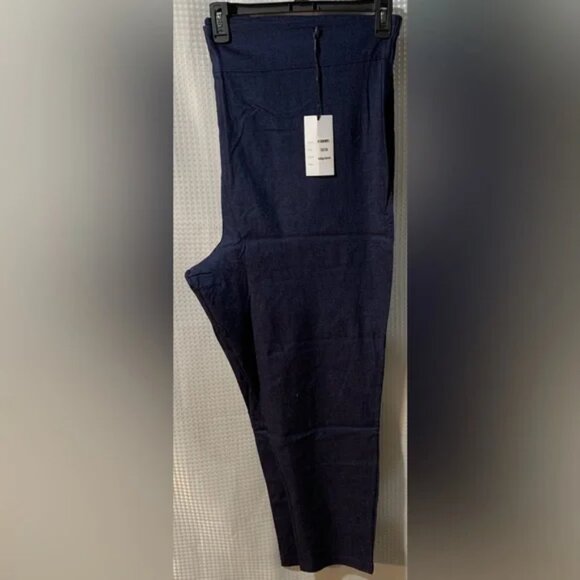 NWT 5X 26 Unique Vintage Dark Blue Denim High Waist Rizzo Cigarette Pants - Picture 4 of 9